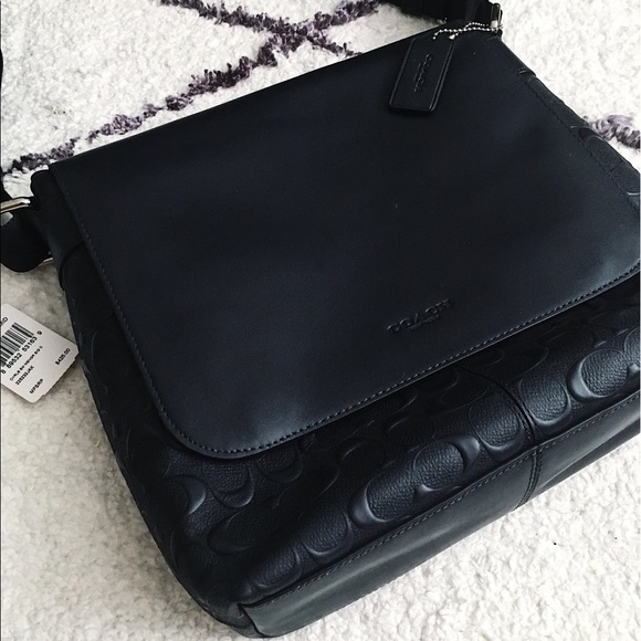 NWT Authentic Coach Men’s Leather Bag - Picture 3 of 10